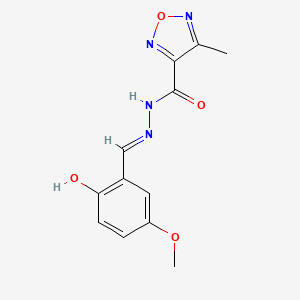 N'-[(E)-(2-hydroxy-5-methoxyphenyl)methylidene]-4-methyl-1,2,5-oxadiazole-3-carbohydrazide