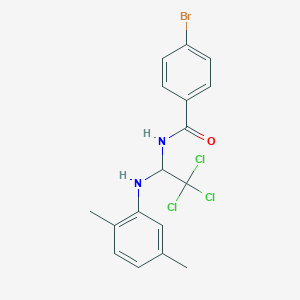 4-bromo-N-[2,2,2-trichloro-1-(2,5-dimethylanilino)ethyl]benzamide