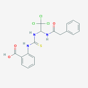 2-[({2,2,2-Trichloro-1-[(phenylacetyl)amino]ethyl}carbamothioyl)amino]benzoic acid