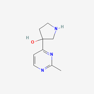 3-(2-Methylpyrimidin-4-yl)pyrrolidin-3-ol