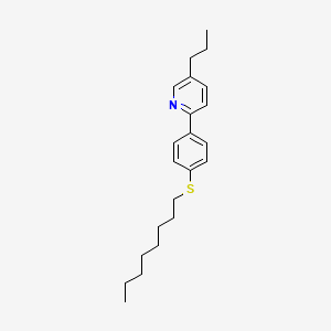 molecular formula C22H31NS B15043575 2-[4-(Octylsulfanyl)phenyl]-5-propylpyridine 