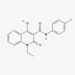 1-ethyl-4-hydroxy-N-(4-iodophenyl)-2-oxo-1,2-dihydroquinoline-3-carboxamide