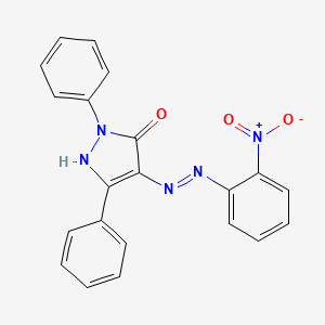 (4E)-4-[2-(2-nitrophenyl)hydrazinylidene]-2,5-diphenyl-2,4-dihydro-3H-pyrazol-3-one