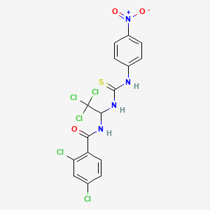 2,4-dichloro-N-(2,2,2-trichloro-1-{[(4-nitrophenyl)carbamothioyl]amino}ethyl)benzamide