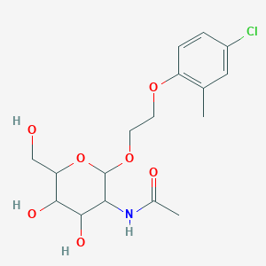 molecular formula C17H24ClNO7 B15043605 2-(4-Chloro-2-methylphenoxy)ethyl 2-(acetylamino)-2-deoxyhexopyranoside 