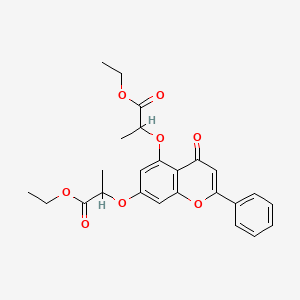 ethyl 2-{[5-(2-ethoxy-1-methyl-2-oxoethoxy)-4-oxo-2-phenyl-4H-chromen-7-yl]oxy}propanoate