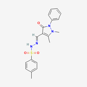 N'-[(E)-(1,5-dimethyl-3-oxo-2-phenyl-2,3-dihydro-1H-pyrazol-4-yl)methylidene]-4-methylbenzenesulfonohydrazide