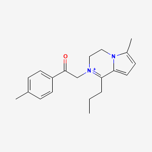 6-Methyl-2-[2-(4-methylphenyl)-2-oxoethyl]-1-propyl-3,4-dihydropyrrolo[1,2-a]pyrazin-2-ium