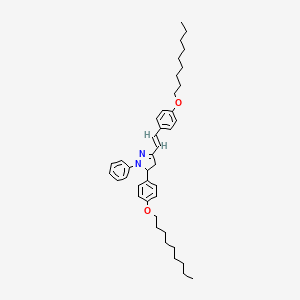 5-[4-(nonyloxy)phenyl]-3-{(E)-2-[4-(nonyloxy)phenyl]ethenyl}-1-phenyl-4,5-dihydro-1H-pyrazole