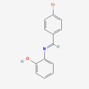 molecular formula C13H10BrNO B15043684 2-{[(e)-(4-Bromophenyl)methylidene]amino}phenol CAS No. 3230-46-4