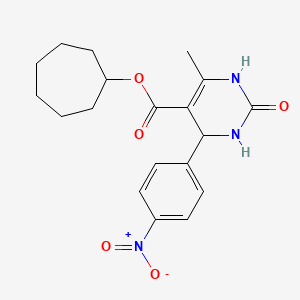 Cycloheptyl 6-methyl-4-(4-nitrophenyl)-2-oxo-1,2,3,4-tetrahydropyrimidine-5-carboxylate