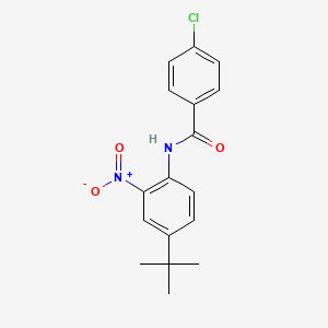 molecular formula C17H17ClN2O3 B15043719 N-(4-tert-butyl-2-nitrophenyl)-4-chlorobenzamide 