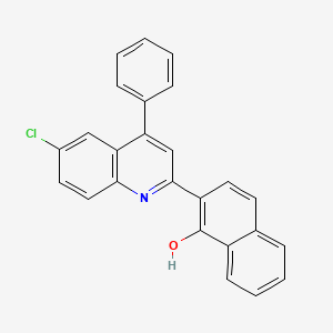 molecular formula C25H16ClNO B15043742 2-(6-Chloro-4-phenylquinolin-2-yl)naphthalen-1-ol 