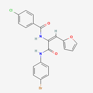 N-[(E)-1-[(4-bromoanilino)carbonyl]-2-(2-furyl)ethenyl]-4-chlorobenzamide