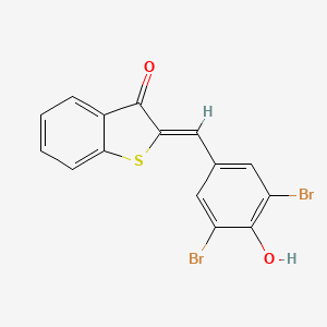 molecular formula C15H8Br2O2S B15043752 (2Z)-2-(3,5-dibromo-4-hydroxybenzylidene)-1-benzothiophen-3(2H)-one 