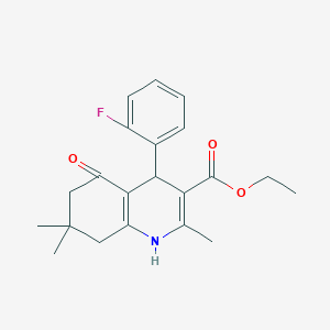 Ethyl 4-(2-fluorophenyl)-2,7,7-trimethyl-5-oxo-1,4,5,6,7,8-hexahydroquinoline-3-carboxylate