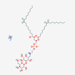 molecular formula C53H103N2O18P B1504381 azanium;[(2R)-2,3-bis[[(Z)-octadec-9-enoyl]oxy]propyl] 2-[[(4R)-2,3,5,6-tetrahydroxy-4-[(2S,5R)-3,4,5-trihydroxy-6-(hydroxymethyl)oxan-2-yl]oxyhexyl]amino]ethyl phosphate CAS No. 474943-47-0