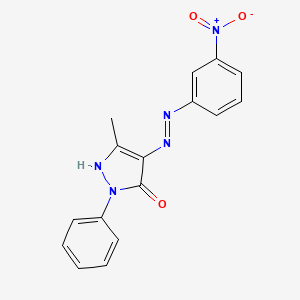 5-Methyl-4-[(3-nitro-phenyl)-hydrazono]-2-phenyl-2,4-dihydro-pyrazol-3-one