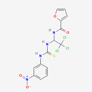 N-(2,2,2-trichloro-1-{[(3-nitrophenyl)carbamothioyl]amino}ethyl)furan-2-carboxamide