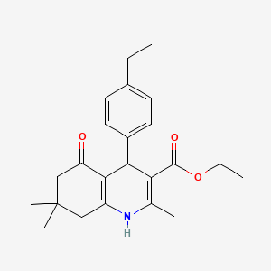 Ethyl 4-(4-ethylphenyl)-2,7,7-trimethyl-5-oxo-1,4,5,6,7,8-hexahydroquinoline-3-carboxylate