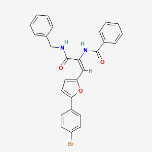 N-{(1E)-3-(benzylamino)-1-[5-(4-bromophenyl)furan-2-yl]-3-oxoprop-1-en-2-yl}benzamide