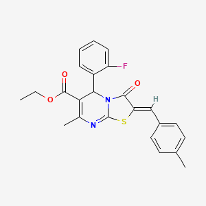 ethyl (2Z)-5-(2-fluorophenyl)-7-methyl-2-(4-methylbenzylidene)-3-oxo-2,3-dihydro-5H-[1,3]thiazolo[3,2-a]pyrimidine-6-carboxylate