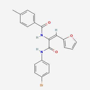 (2E)-N-(4-bromophenyl)-3-(furan-2-yl)-2-[(4-methylphenyl)formamido]prop-2-enamide