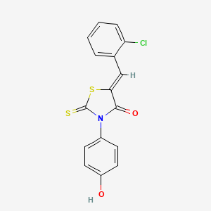 molecular formula C16H10ClNO2S2 B15043879 (5Z)-5-(2-chlorobenzylidene)-3-(4-hydroxyphenyl)-2-thioxo-1,3-thiazolidin-4-one 