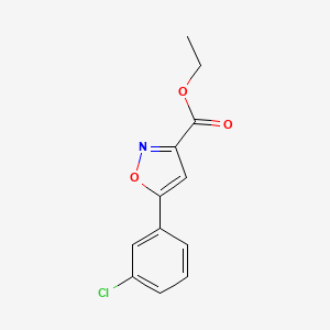 molecular formula C12H10ClNO3 B1504388 Ethyl 5-(3-chlorophenyl)isoxazole-3-carboxylate CAS No. 657424-77-6