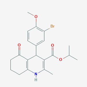 Propan-2-yl 4-(3-bromo-4-methoxyphenyl)-2-methyl-5-oxo-1,4,5,6,7,8-hexahydroquinoline-3-carboxylate