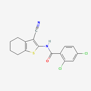 2,4-dichloro-N-(3-cyano-4,5,6,7-tetrahydro-1-benzothiophen-2-yl)benzamide