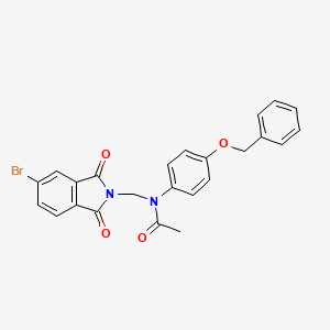 N-[4-(benzyloxy)phenyl]-N-[(5-bromo-1,3-dioxo-1,3-dihydro-2H-isoindol-2-yl)methyl]acetamide