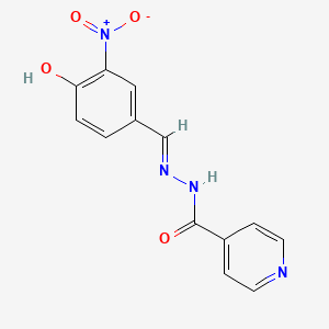 N'-[(E)-(4-hydroxy-3-nitrophenyl)methylidene]pyridine-4-carbohydrazide