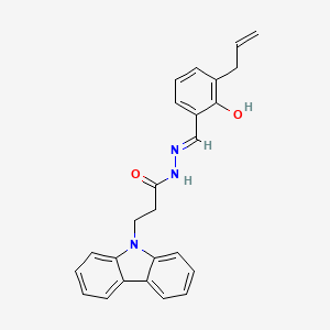 molecular formula C25H23N3O2 B15043967 N'-(3-Allyl-2-hydroxybenzylidene)-3-(9H-carbazol-9-YL)propanohydrazide 