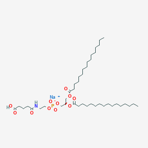 molecular formula C42H79NNaO11P B1504399 2-(4-カルボキシブタナミド)エチルホスフェート(2R)-2,3-ビス(ヘキサデカンオキシ)プロピルナトリウム CAS No. 474923-45-0