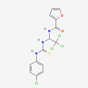 N-[2,2,2-trichloro-1-[(4-chlorophenyl)carbamothioylamino]ethyl]furan-2-carboxamide