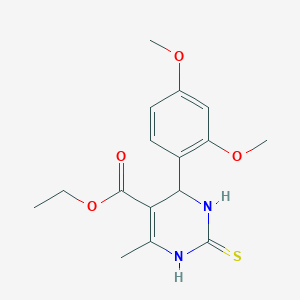 Ethyl 4-(2,4-dimethoxyphenyl)-6-methyl-2-sulfanylidene-1,2,3,4-tetrahydropyrimidine-5-carboxylate