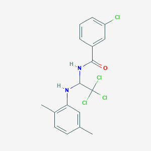 3-chloro-N-[2,2,2-trichloro-1-(2,5-dimethylanilino)ethyl]benzamide