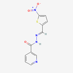 N'-[(E)-(5-nitrothiophen-2-yl)methylidene]pyridine-3-carbohydrazide