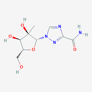molecular formula C9H14N4O5 B1504406 1-(2-C-Methyl-b-D-ribofuranosyl)-1H-1,2,4-triazole-3-carboxamide 