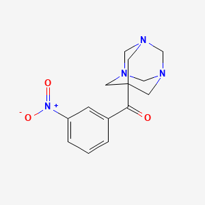 (3-Nitrophenyl)(1,3,5-triazatricyclo[3.3.1.1~3,7~]dec-7-yl)methanone