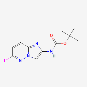 molecular formula C11H13IN4O2 B1504409 Tert-butyl (6-iodoimidazo[1,2-b]pyridazin-2-yl)carbamate 