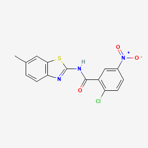 2-chloro-N-(6-methyl-1,3-benzothiazol-2-yl)-5-nitrobenzamide