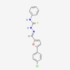 (2E)-2-{[5-(4-chlorophenyl)furan-2-yl]methylidene}-N-phenylhydrazinecarbothioamide