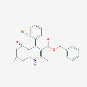 Benzyl 4-(2-bromophenyl)-2,7,7-trimethyl-5-oxo-1,4,5,6,7,8-hexahydroquinoline-3-carboxylate