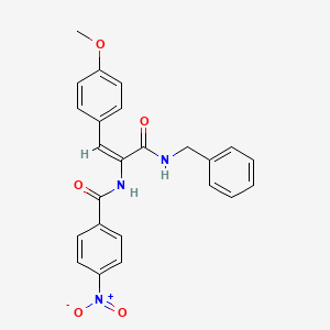 (E)-N-(3-(benzylamino)-1-(4-methoxyphenyl)-3-oxoprop-1-en-2-yl)-4-nitrobenzamide