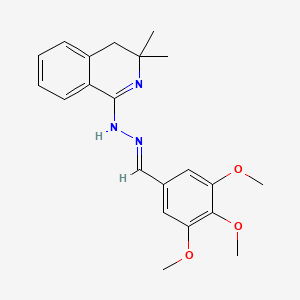 (1Z)-3,3-dimethyl-1-[(2E)-(3,4,5-trimethoxybenzylidene)hydrazinylidene]-1,2,3,4-tetrahydroisoquinoline