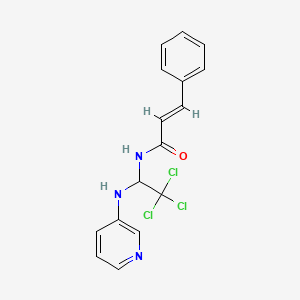 (2E)-3-phenyl-N-[2,2,2-trichloro-1-(3-pyridinylamino)ethyl]-2-propenamide