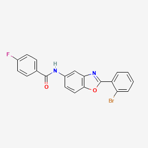 N-[2-(2-bromophenyl)-1,3-benzoxazol-5-yl]-4-fluorobenzamide