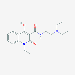 N-[2-(diethylamino)ethyl]-1-ethyl-4-hydroxy-2-oxo-1,2-dihydroquinoline-3-carboxamide